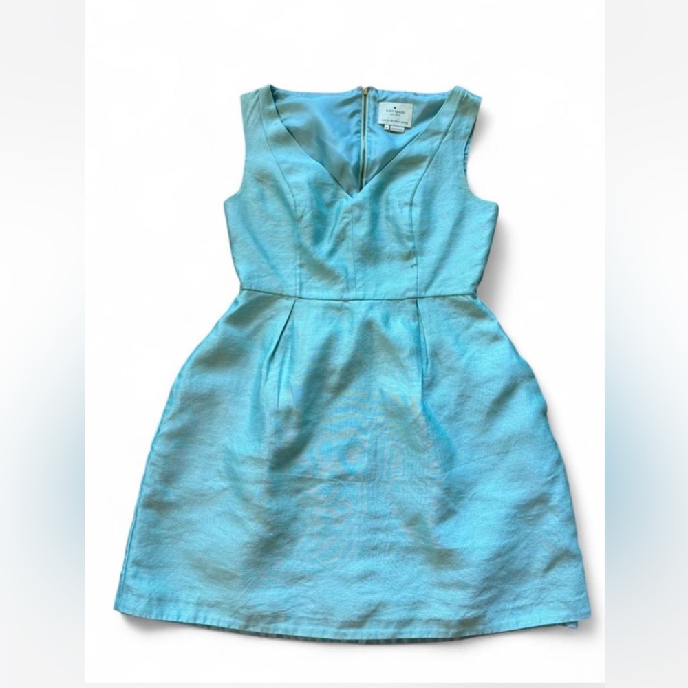 kate spade Aqua Blue Sleeveless V-Neck Fit & Flare Dress